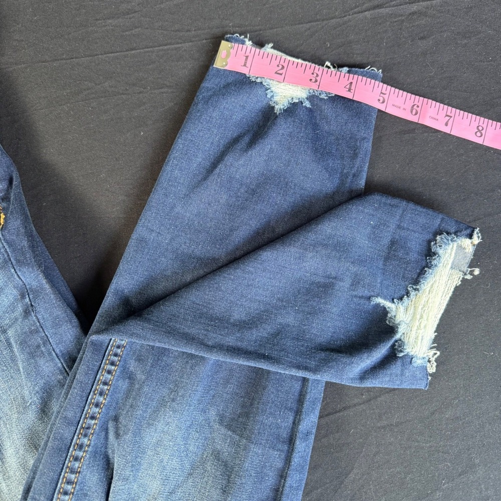 Vigoss Thompson‎ Tomboy Mid Rise Distressed Skinny Jeans Blue W27 L26 - Picture 2 of 12